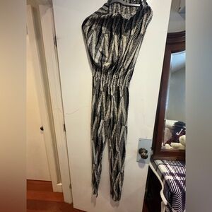 Manaola Geometric Black and White Jumpsuit